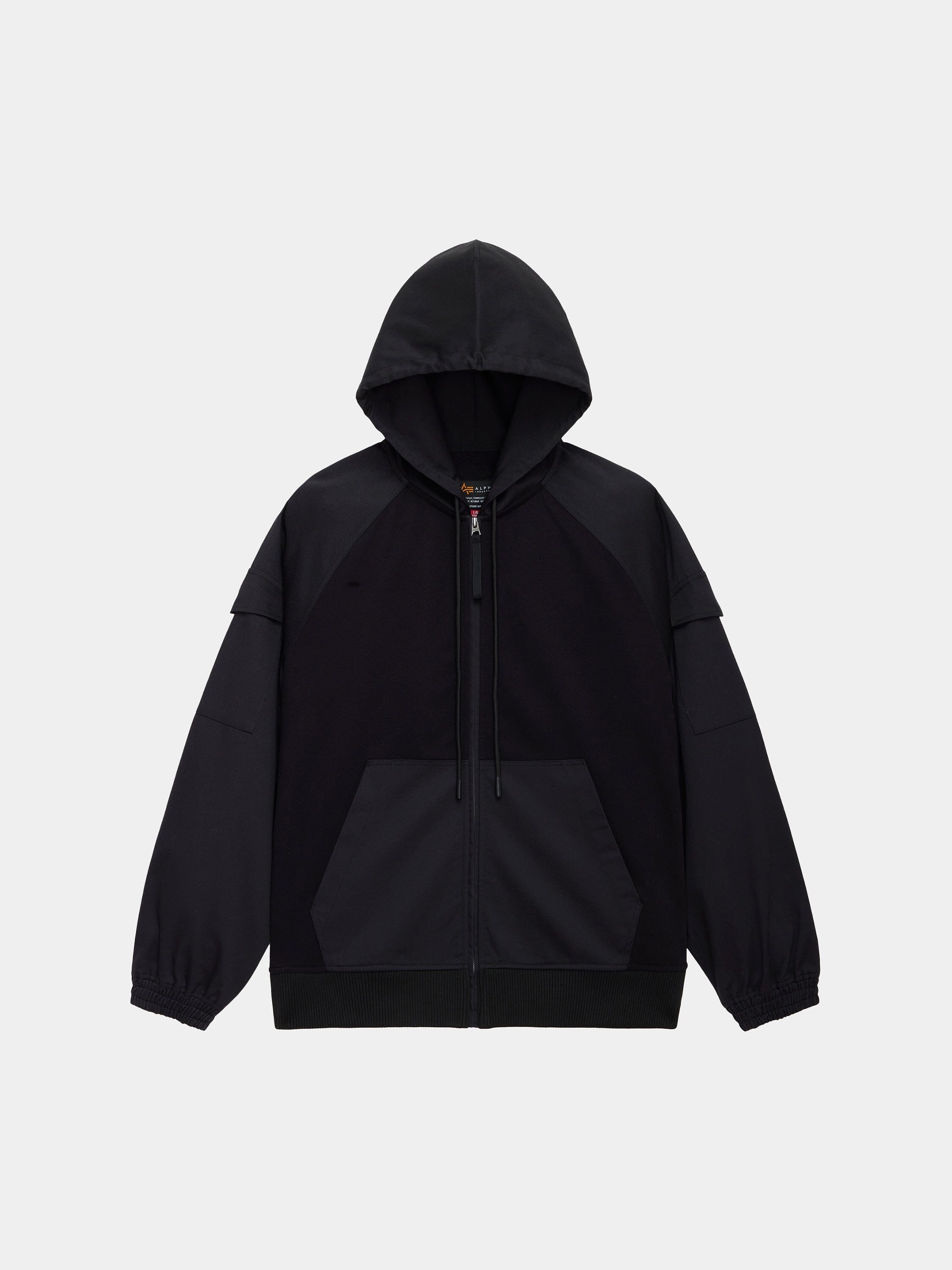 M-65 ZIP UP HOODIE TOP Alpha Industries BLACK XS 