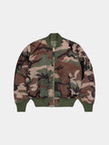 MA-1 BASE FLIGHT JACKET CAMO OUTERWEAR Alpha Industries WOODLAND CAMO XS 