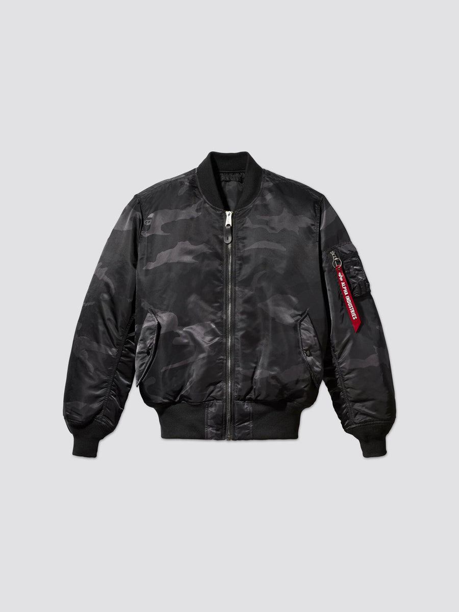 MA-1 BOMBER JACKET (HERITAGE) OUTERWEAR Alpha Industries BLACK WOODLAND CAMO XS 