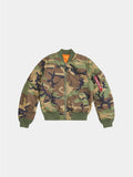MA-1 BOMBER JACKET SLIM FIT OUTERWEAR Alpha Industries WOODLAND CAMO XXS 