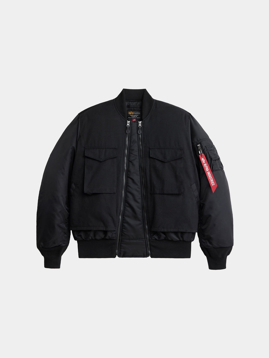 MA-1 MIXED COTTON FLIGHT JACKET OUTERWEAR Alpha Industries BLACK XS 