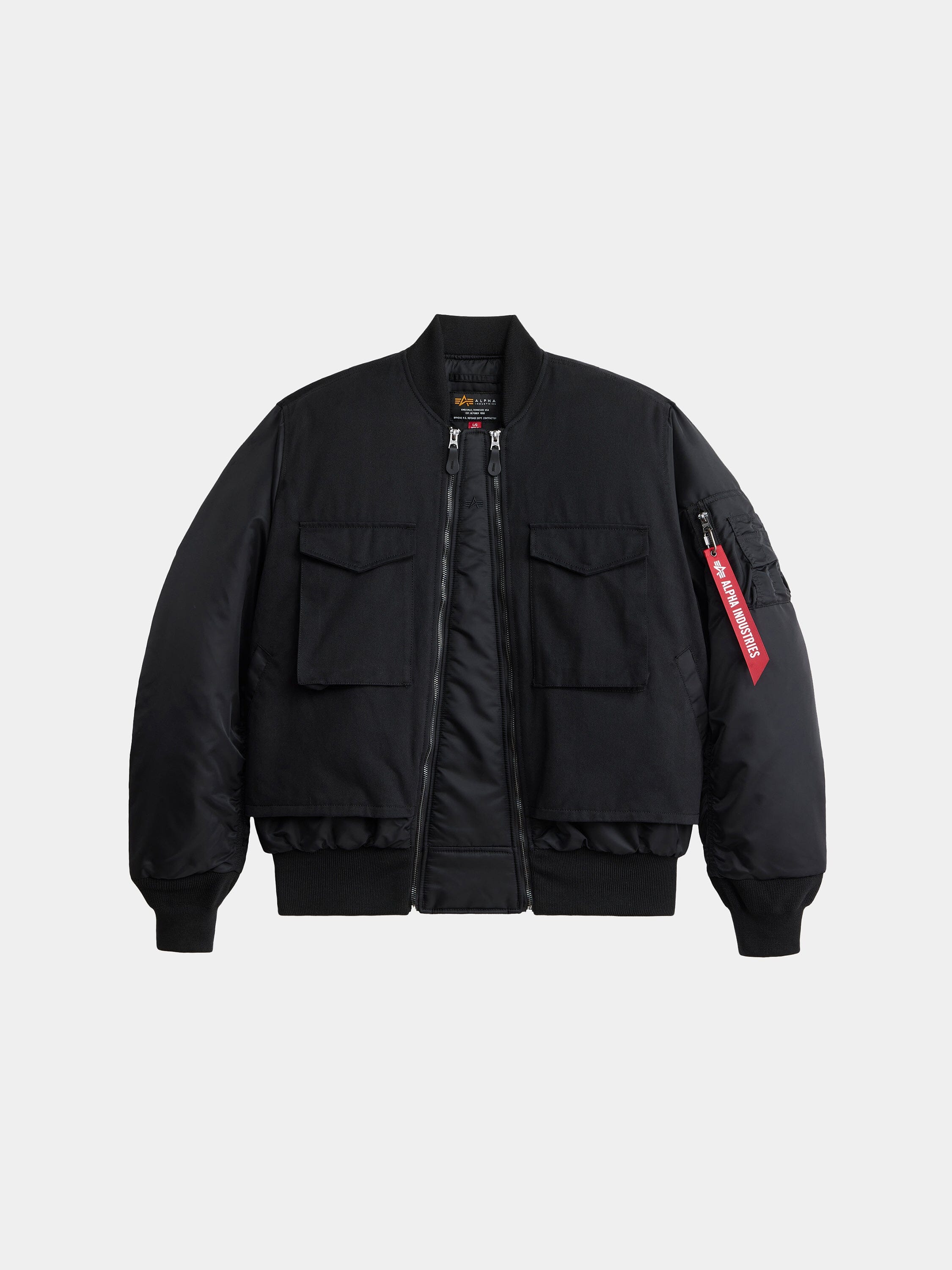 MA-1 MIXED COTTON FLIGHT JACKET OUTERWEAR Alpha Industries BLACK XS 