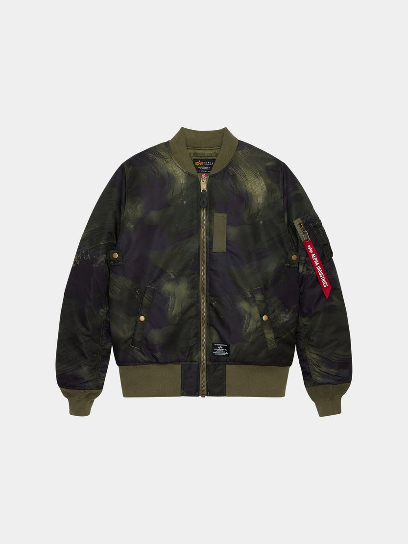 MA-1 MOD BOMBER JACKET OUTERWEAR Alpha Industries OLIVE RD CAMO XS 