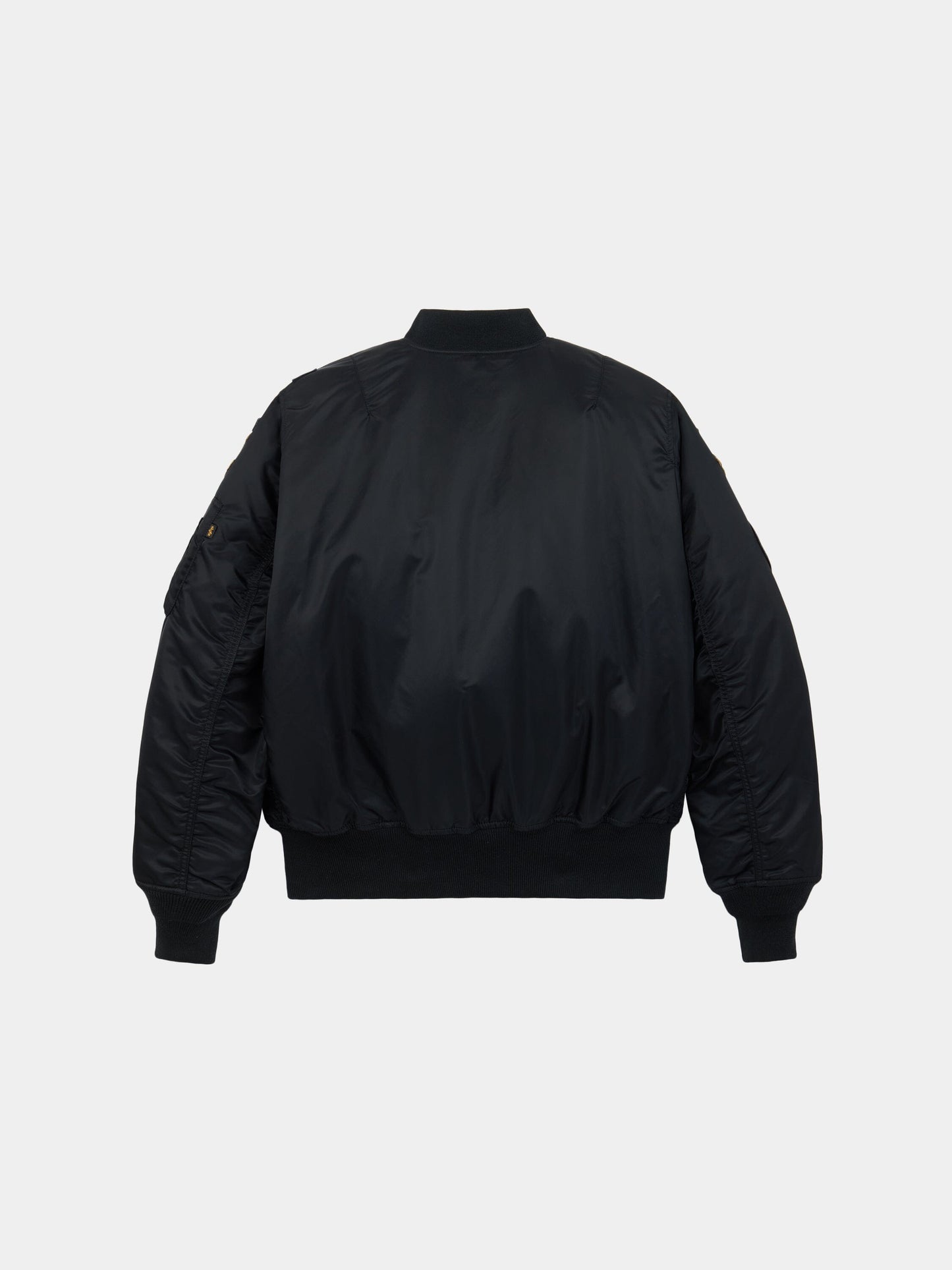 Alpha Industries MA-1 Squadron Bomber Jacket in black with water resistant fabric.
