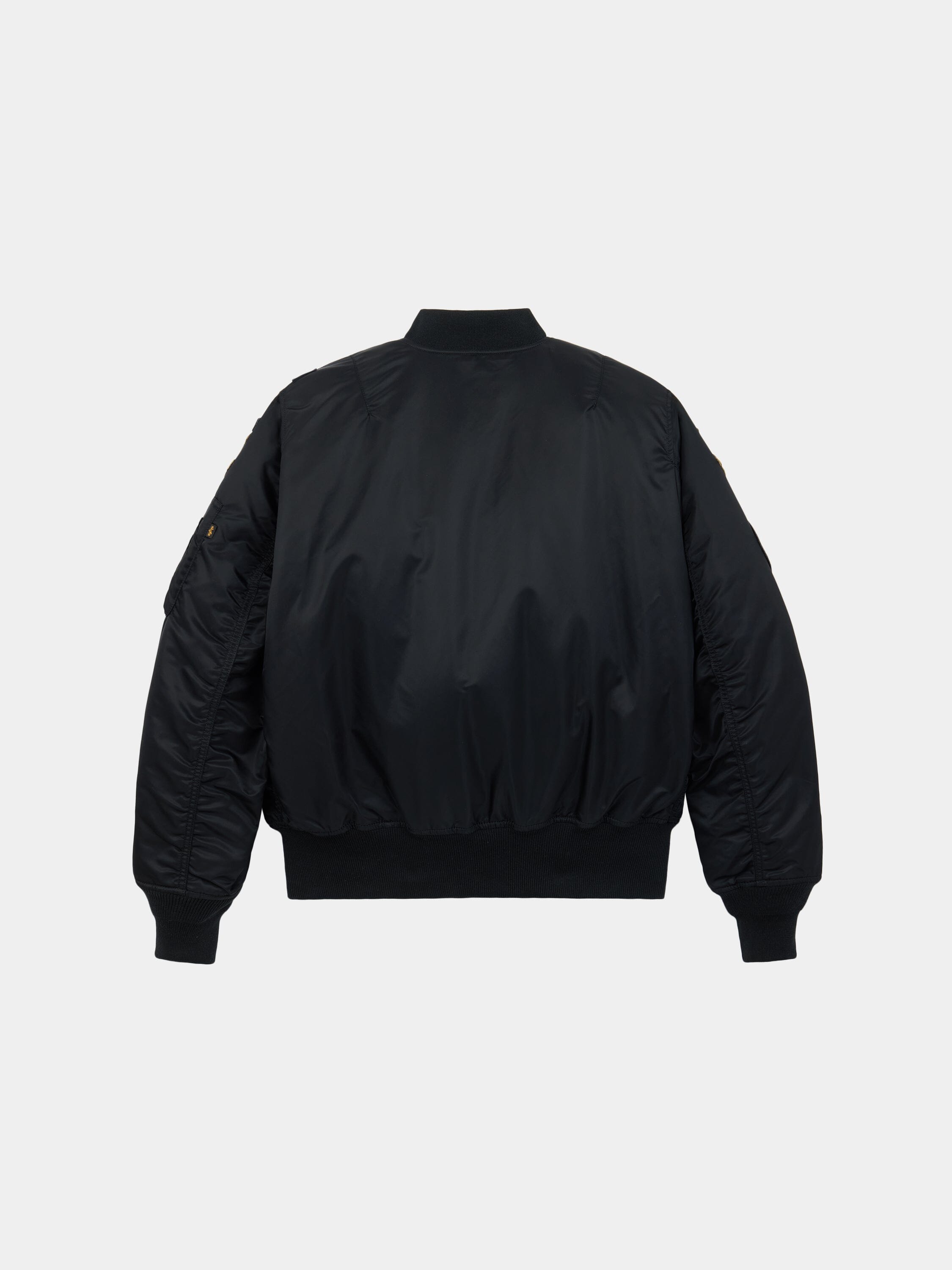 Alpha Industries MA-1 Squadron Bomber Jacket in black with water resistant fabric.