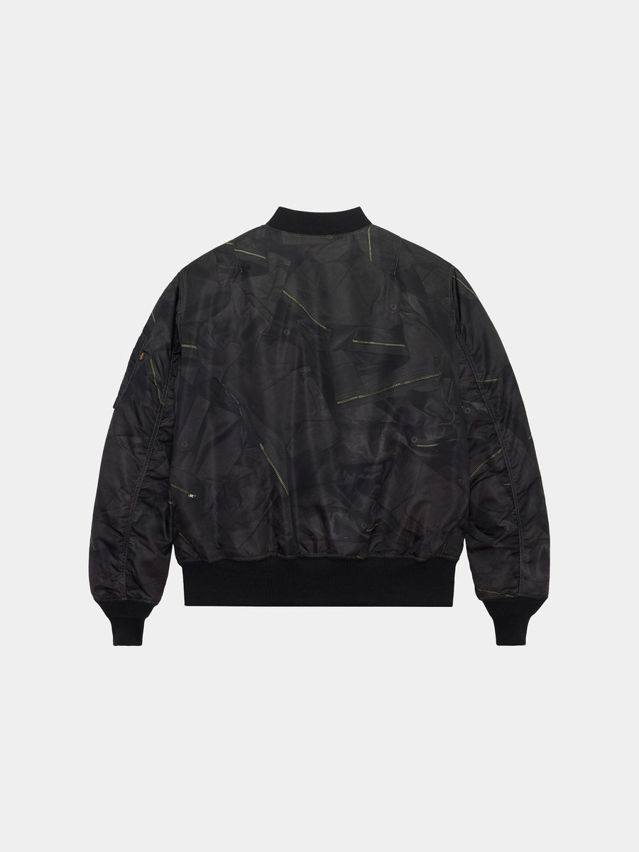 MA-1 ZIPPERED PRINT FLIGHT JACKET OUTERWEAR Alpha Industries 