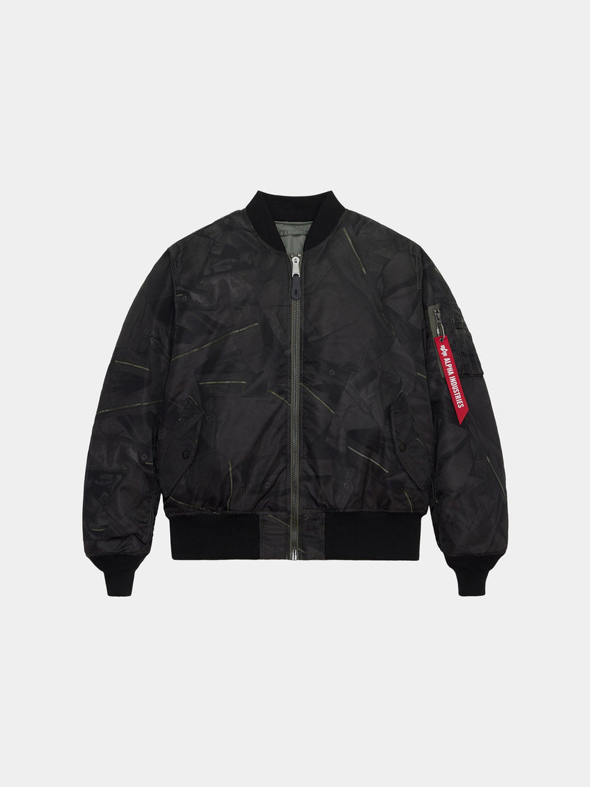 MA-1 ZIPPERED PRINT FLIGHT JACKET OUTERWEAR Alpha Industries M-65 ZIPPER PRINT XS 