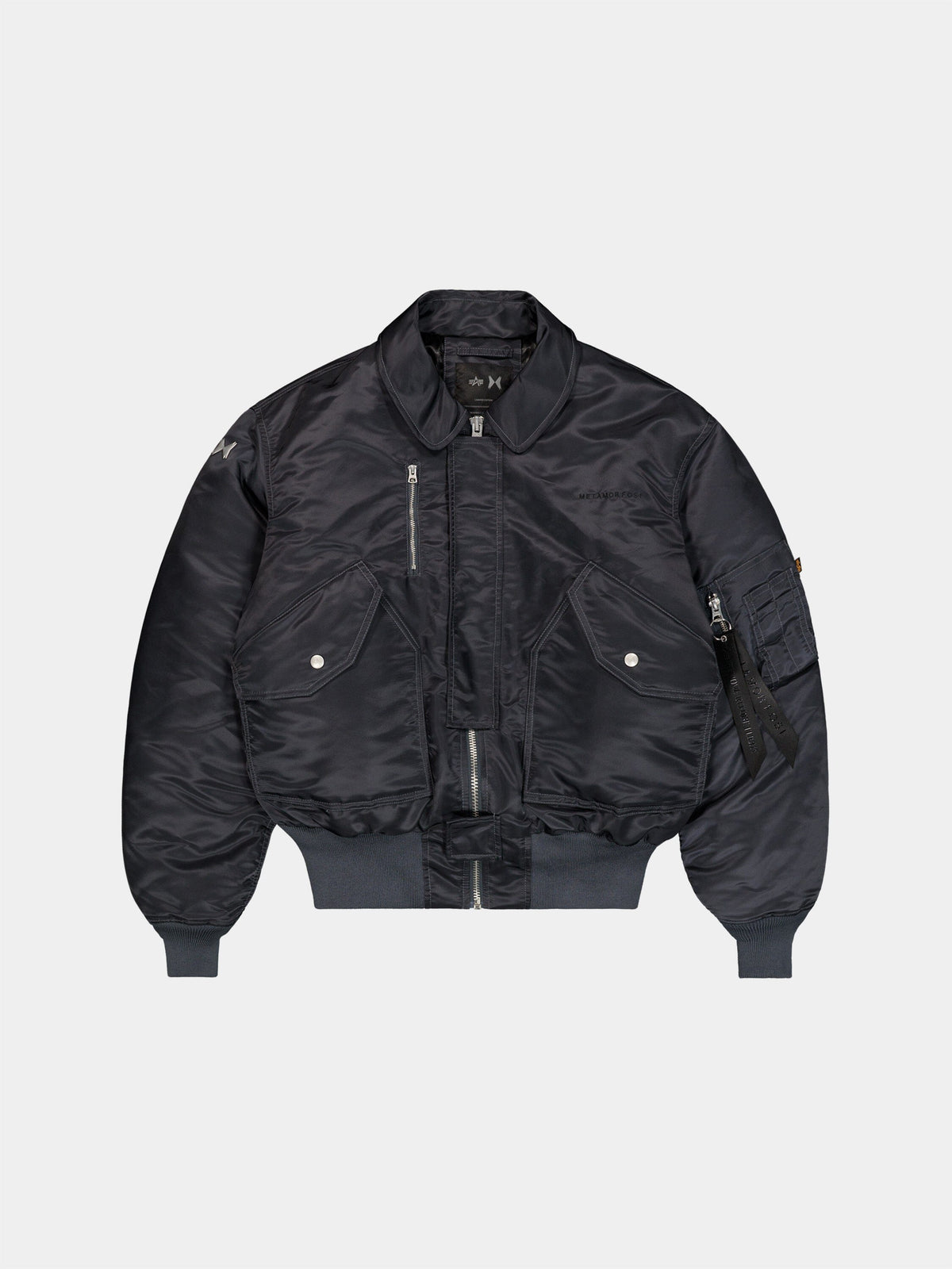 METAMORFOSI X ALPHA CWU/45 BOMBER JACKET OUTERWEAR COLLAB FIELD GRAY XS 