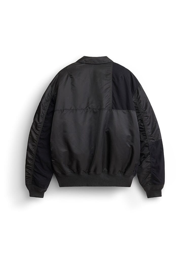 Alpha Industries Mixed Media CWU 36P Mod Jacket, patchwork design, ribbed cuffs and hem.