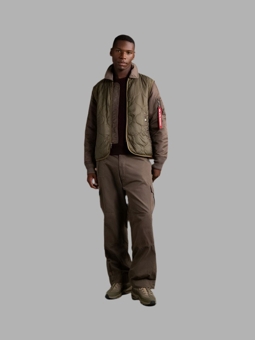 MIXED MEDIA QUILTED UTILITY JACKET OUTERWEAR Alpha Industries / FW24-DROP1 