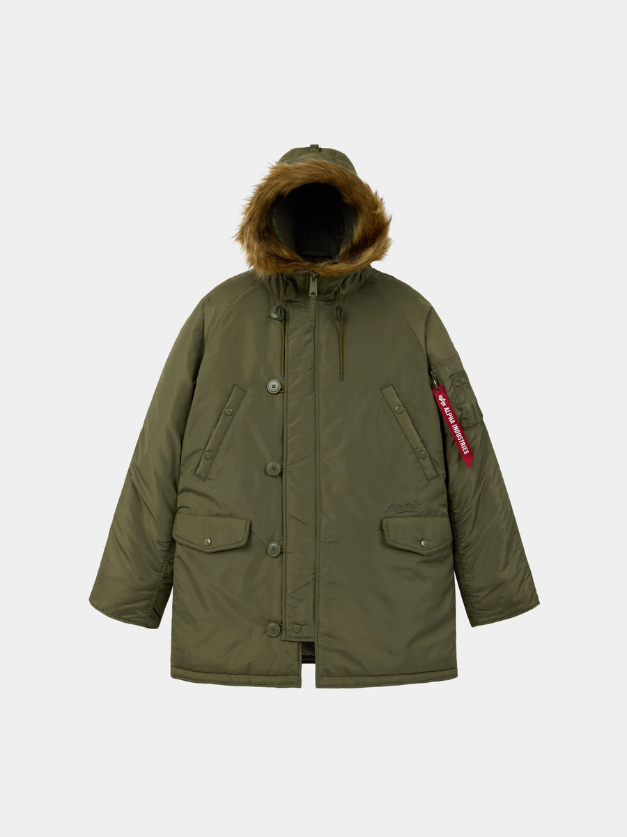 N-3B OXFORD PARKA OUTERWEAR Alpha Industries OG-107 GREEN XS 