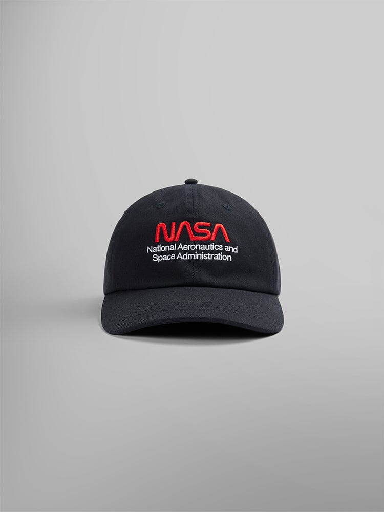 NASA WORM LOGO CAP ACCESSORY Alpha Industries BLACK O/S 