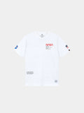 NASA WORM LOGO GEN II TEE - COMBINED TOP Alpha Industries WHITE XS 