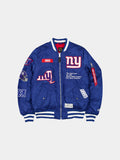 NEW YORK GIANTS X ALPHA X NEW ERA MA-1 BOMBER JACKET OUTERWEAR Alpha Industries BLUE S 