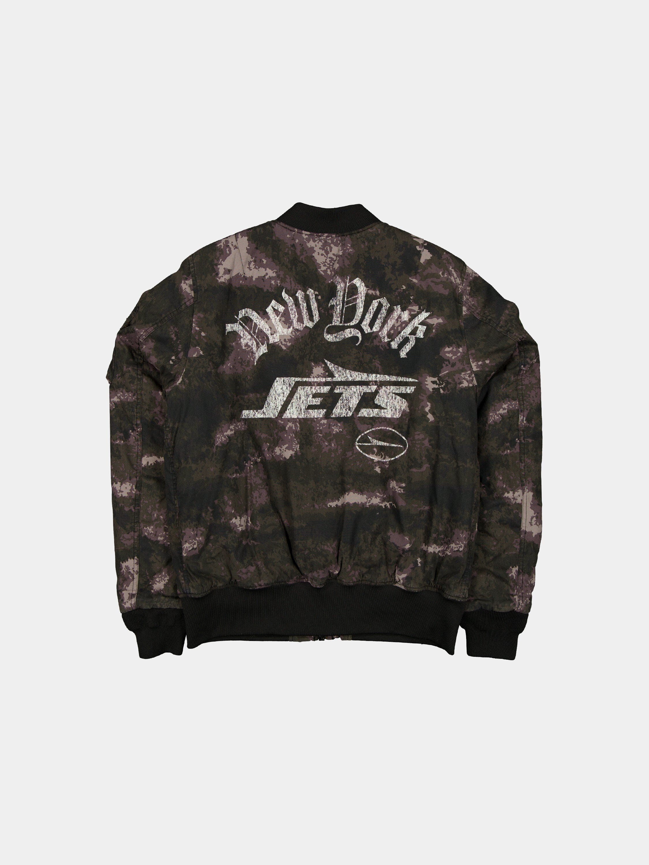 New York Jets X Alpha X New Era MA-1 Bomber Jacket (Black Camo
