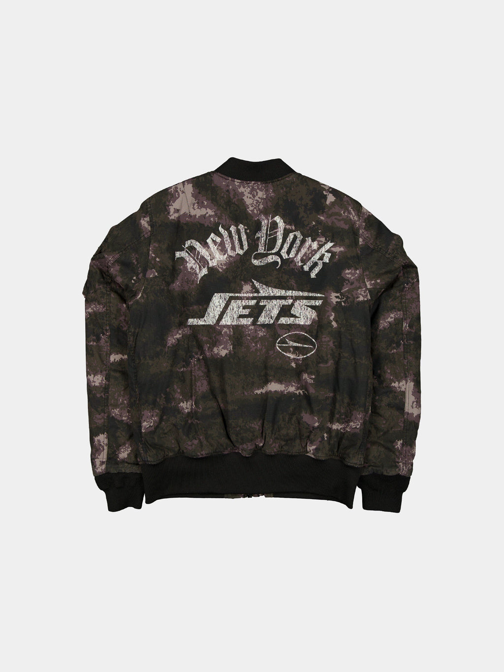 NEW YORK JETS X ALPHA X NEW ERA MA-1 BOMBER JACKET (BLACK CAMO) OUTERWEAR Alpha Industries 