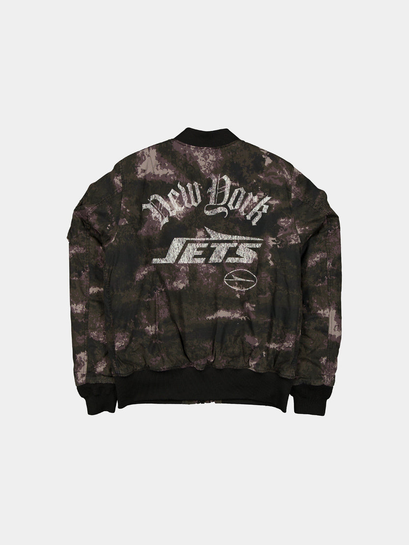 NEW YORK JETS X ALPHA X NEW ERA MA-1 BOMBER JACKET (BLACK CAMO) OUTERWEAR Alpha Industries 