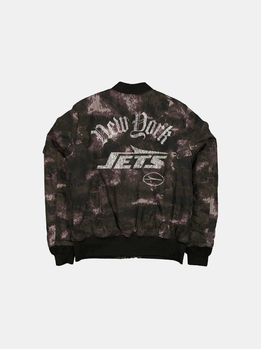 NEW YORK JETS X ALPHA X NEW ERA MA-1 BOMBER JACKET (BLACK CAMO) OUTERWEAR Alpha Industries 