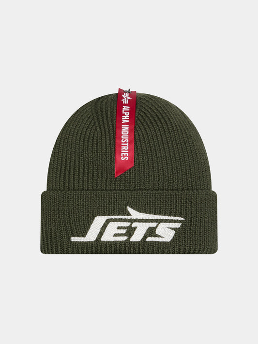 NEW YORK JETS X ALPHA X NEW ERA SHORT CUFF BEANIE ACCESSORY Alpha Industries GREEN O/S 