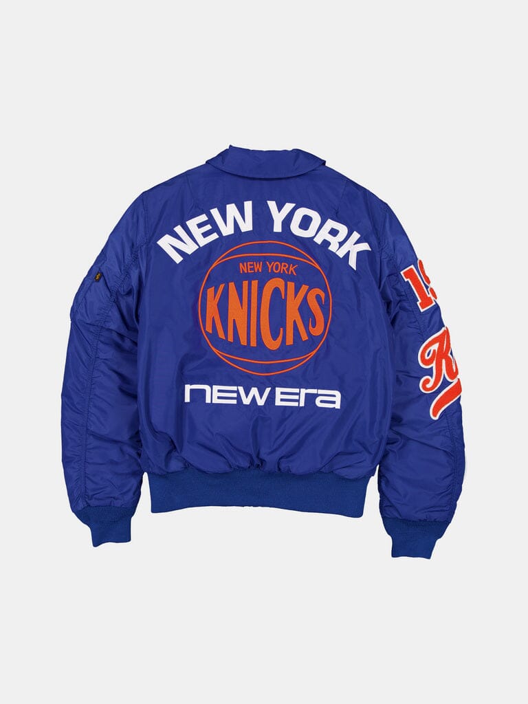 NEW YORK KNICKS X ALPHA X NEW ERA MA-1 COLLARED BOMBER JACKET OUTERWEAR Alpha Industries 