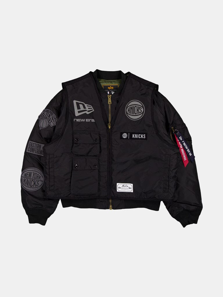 NEW YORK KNICKS X ALPHA X NEW ERA MA-1 VEST OUTERWEAR Alpha Industries BLACK S 