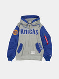 NEW YORK KNICKS X ALPHA X NEW ERA MA-1 ZIP UP HOODIE OUTERWEAR Alpha Industries BLUE S 