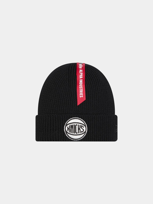 NEW YORK KNICKS X ALPHA X NEW ERA SHORT CUFF BEANIE ACCESSORY Alpha Industries BLACK O/S 