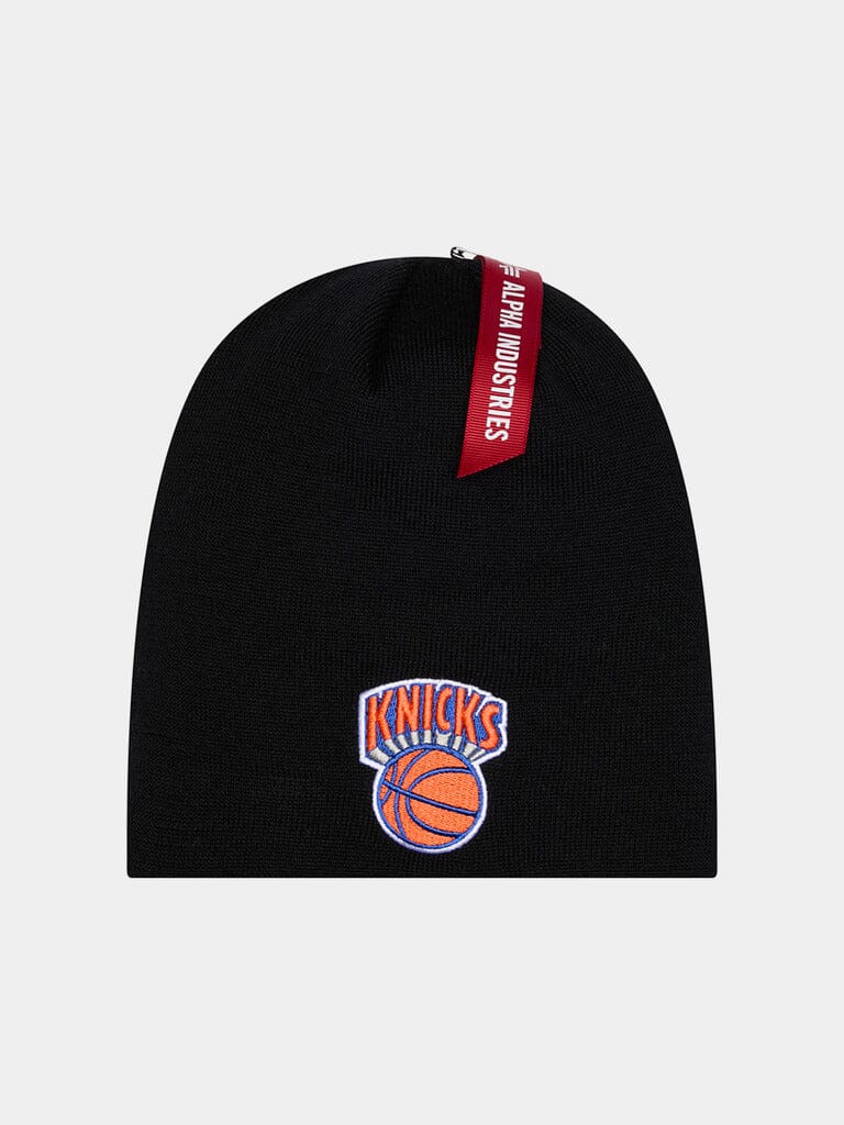 NEW YORK KNICKS X ALPHA X NEW ERA SHORT CUFF KNIT BEANIE ACCESSORY Alpha Industries BLACK O/S 