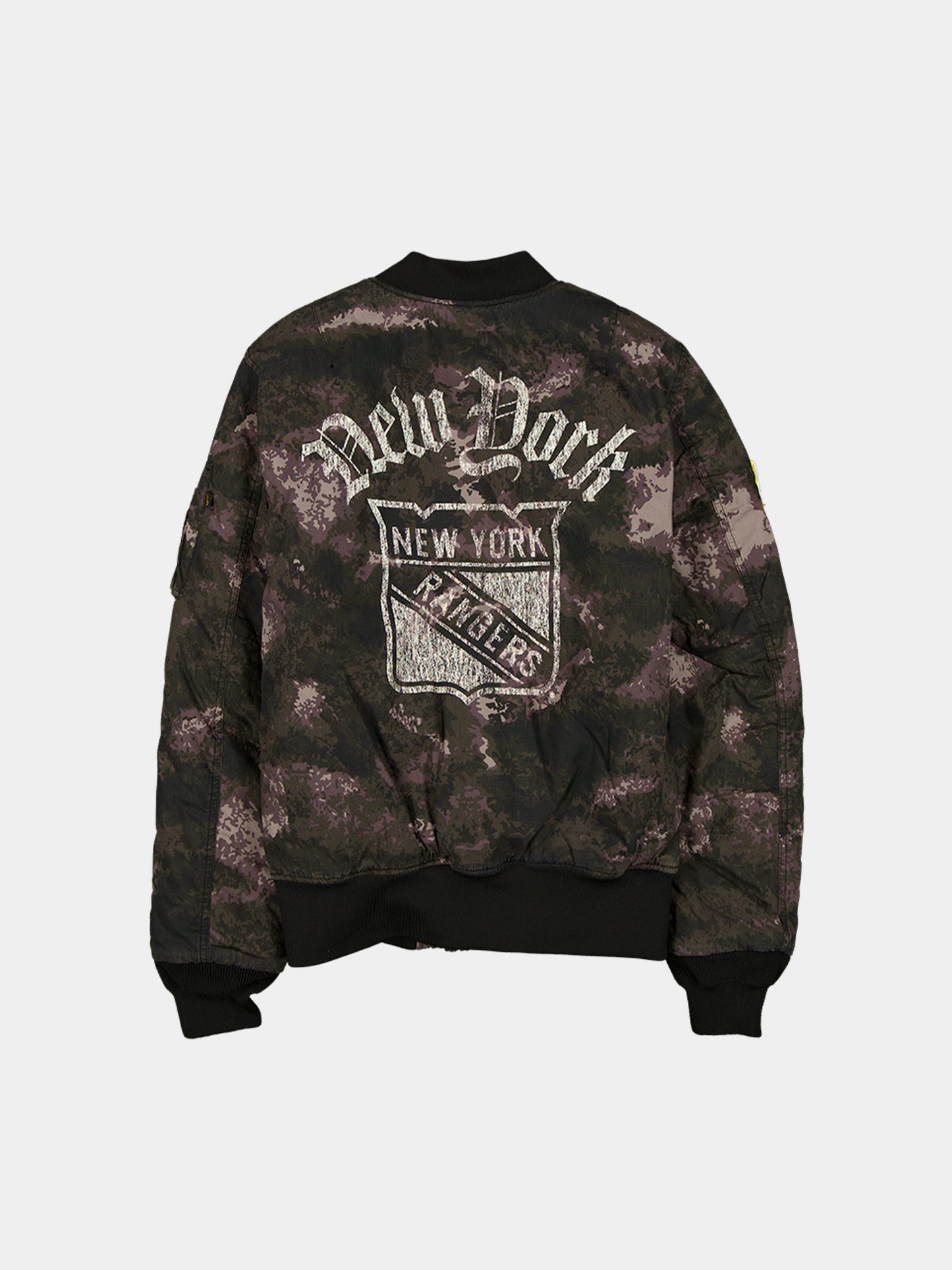 NEW YORK RANGERS X ALPHA X NEW ERA MA-1 BOMBER JACKET (BLACK CAMO) OUTERWEAR Alpha Industries 