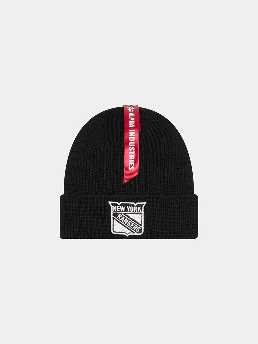 NEW YORK RANGERS X ALPHA X NEW ERA SHORT CUFF BEANIE ACCESSORY Alpha Industries BLACK O/S 