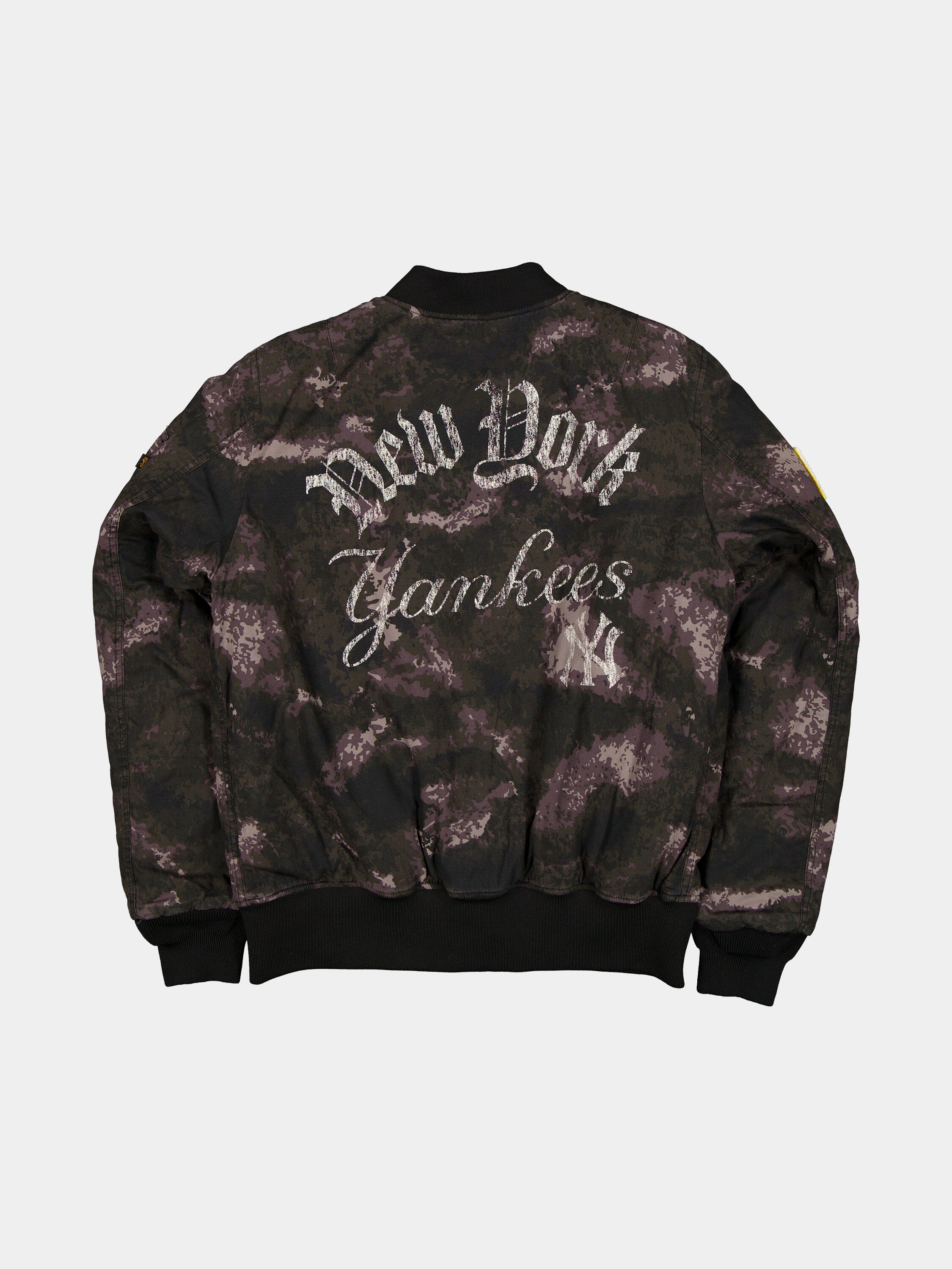 New York Yankees X Alpha X New Era MA-1 Bomber Jacket (Black Camo