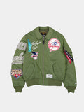 NEW YORK YANKEES X ALPHA X NEW ERA MA-1 COLLARED BOMBER JACKET (GREEN) OUTERWEAR Alpha Industries GREEN S 