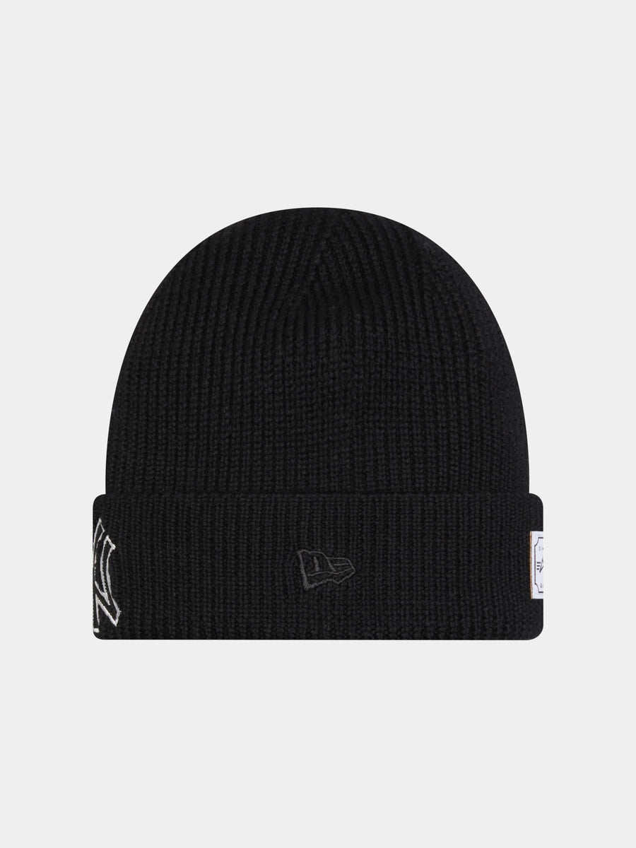 NEW YORK YANKEES X ALPHA X NEW ERA SHORT CUFF BEANIE (BLACK) ACCESSORY Alpha Industries 
