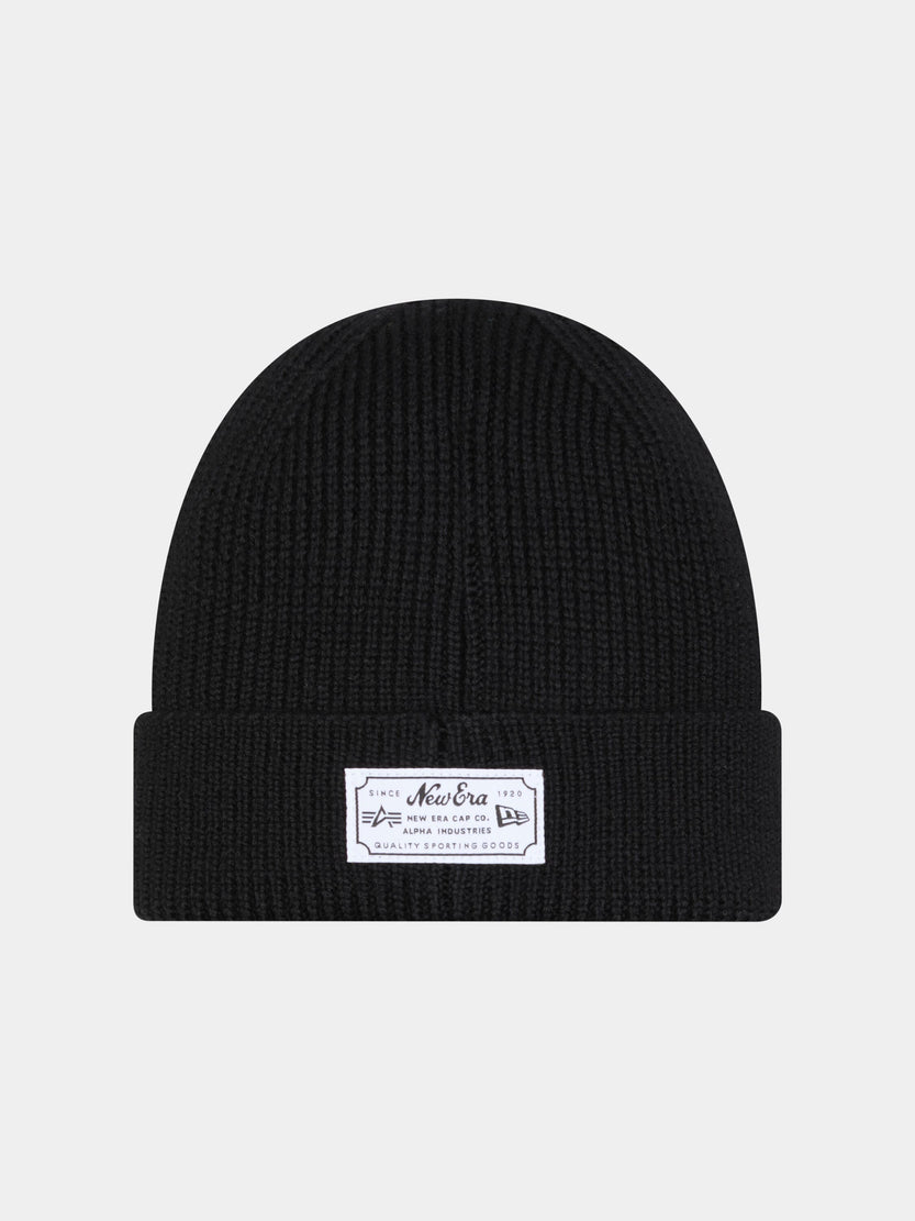 NEW YORK YANKEES X ALPHA X NEW ERA SHORT CUFF BEANIE (BLACK) ACCESSORY Alpha Industries 
