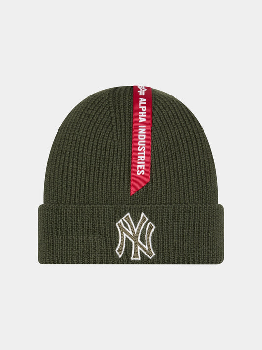 NEW YORK YANKEES X ALPHA X NEW ERA SHORT CUFF BEANIE (GREEN) ACCESSORY Alpha Industries GREEN O/S 