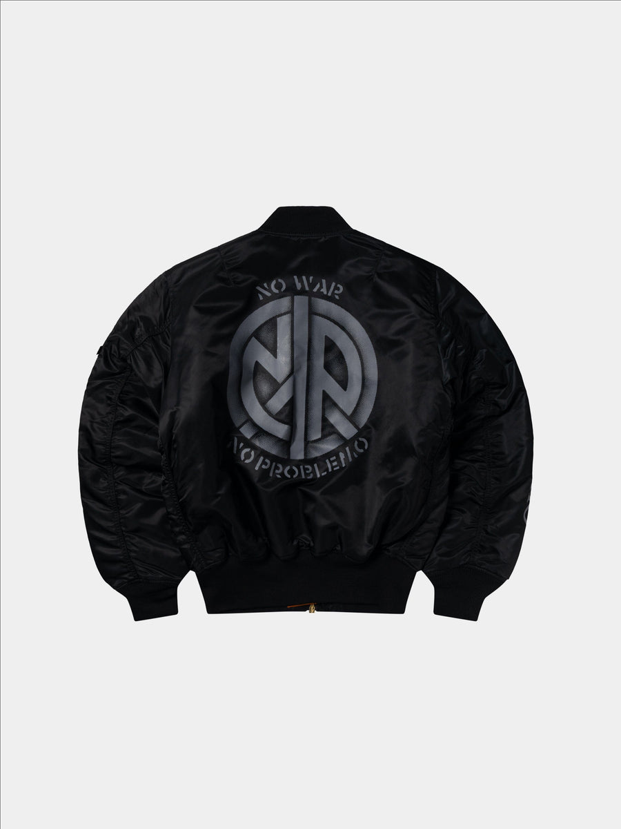 NO PROBLEMO X ALPHA NO WAR MA-1 OUTERWEAR Alpha Industries BLACK XS 