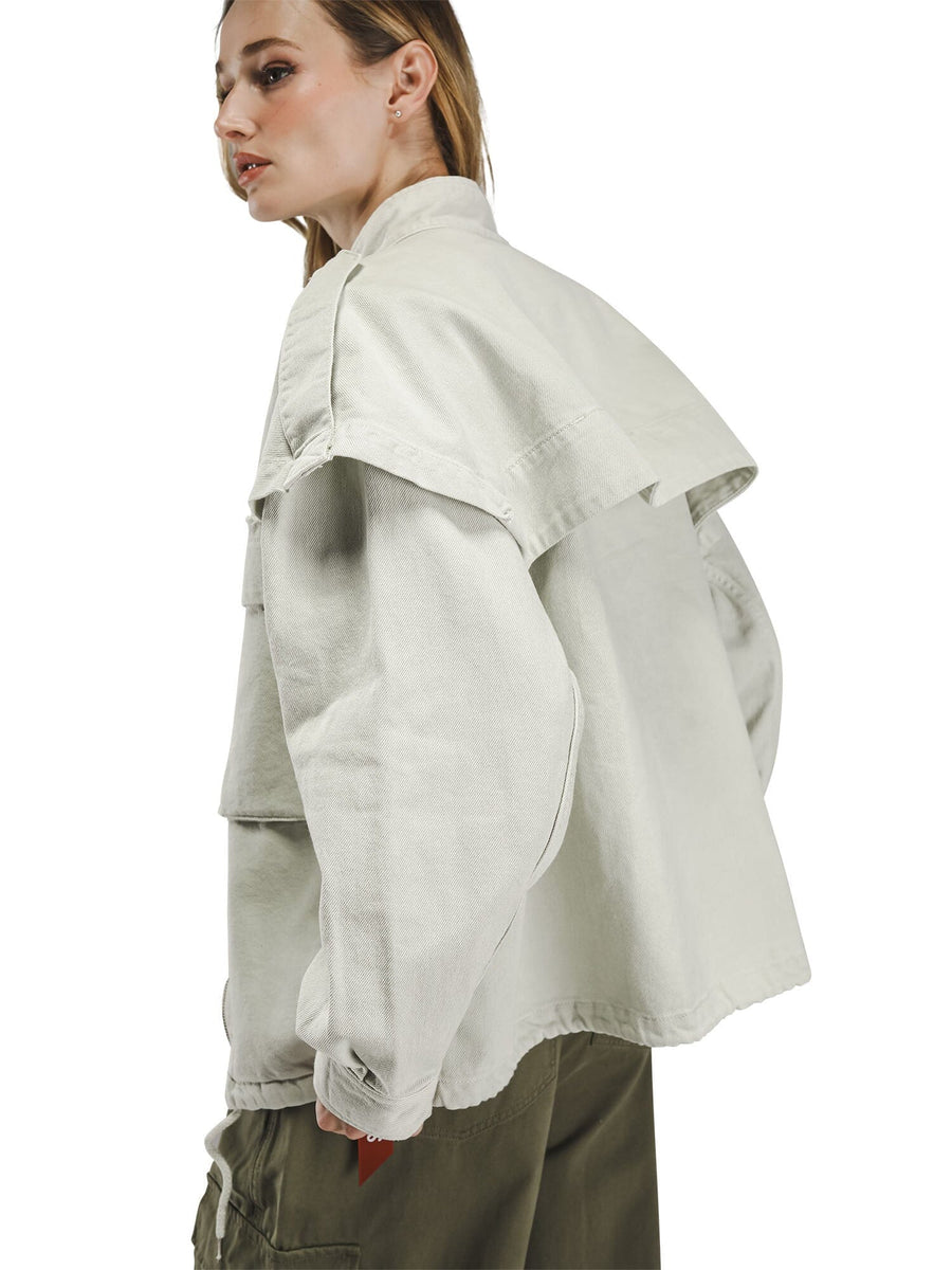 Alpha Industries Oversized Ctn Utility Jacket W, layered back details, green cargo pocket pants.