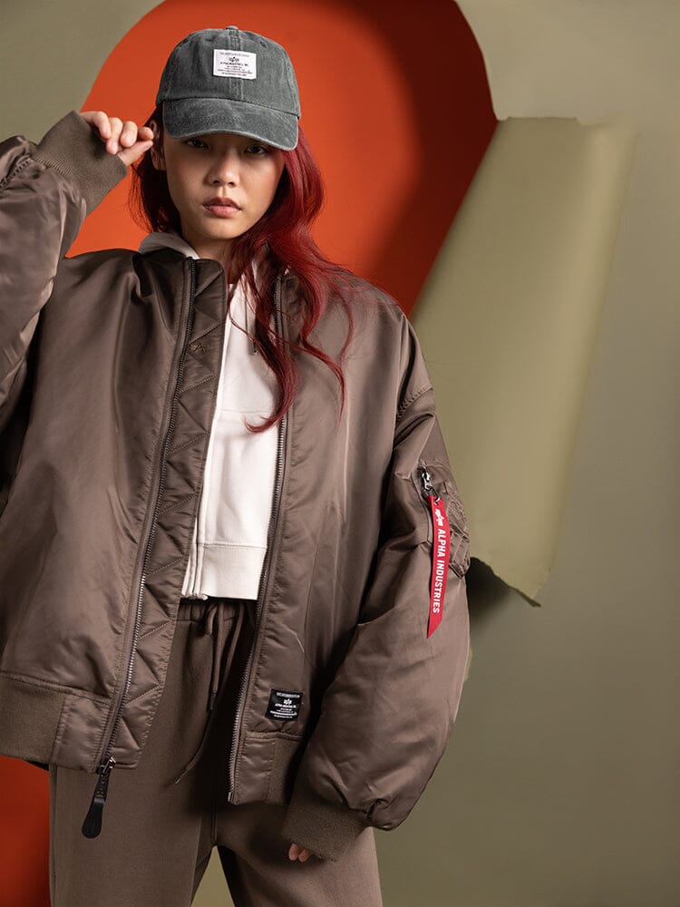 Women's Oversized MA-1 Mod Bomber Jacket | Alpha Industries