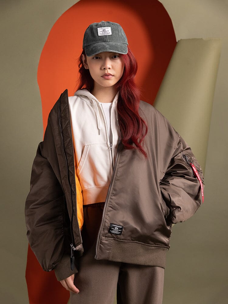 Women's Oversized MA-1 Mod Bomber Jacket | Alpha Industries