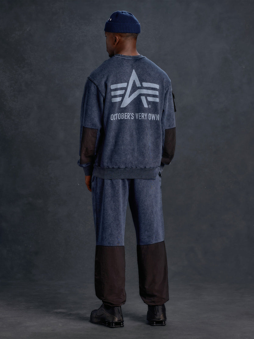 OVO X ALPHA GARMENT DYE CREWNECK COLLAB Alpha Industries 