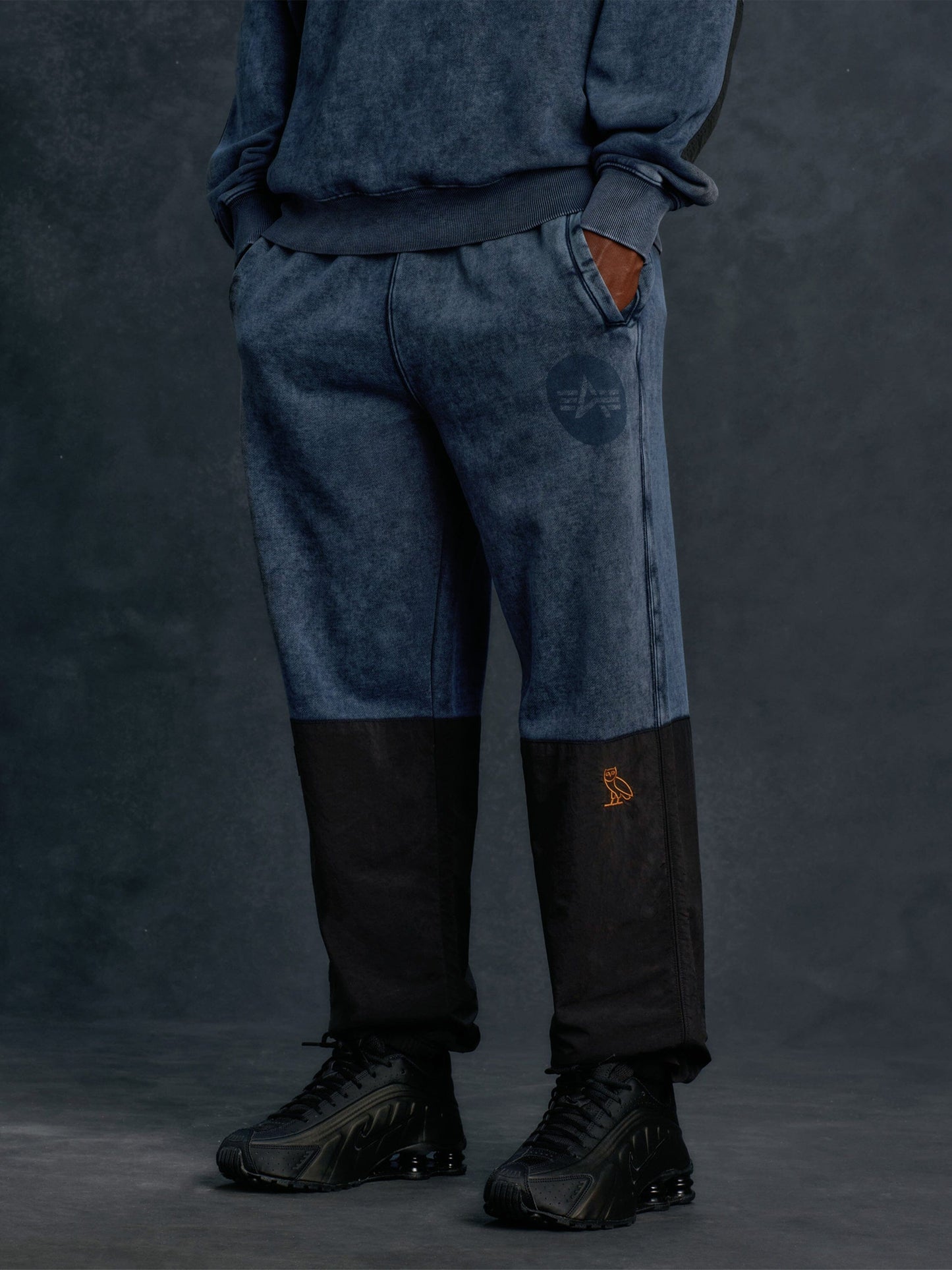 OVO X ALPHA GARMENT DYE FLEECE PANTS COLLAB Alpha Industries 