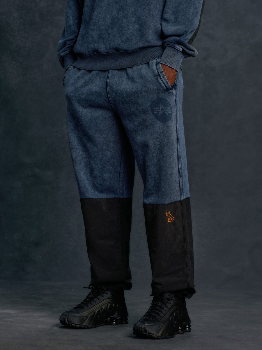OVO X ALPHA GARMENT DYE FLEECE PANTS COLLAB Alpha Industries 
