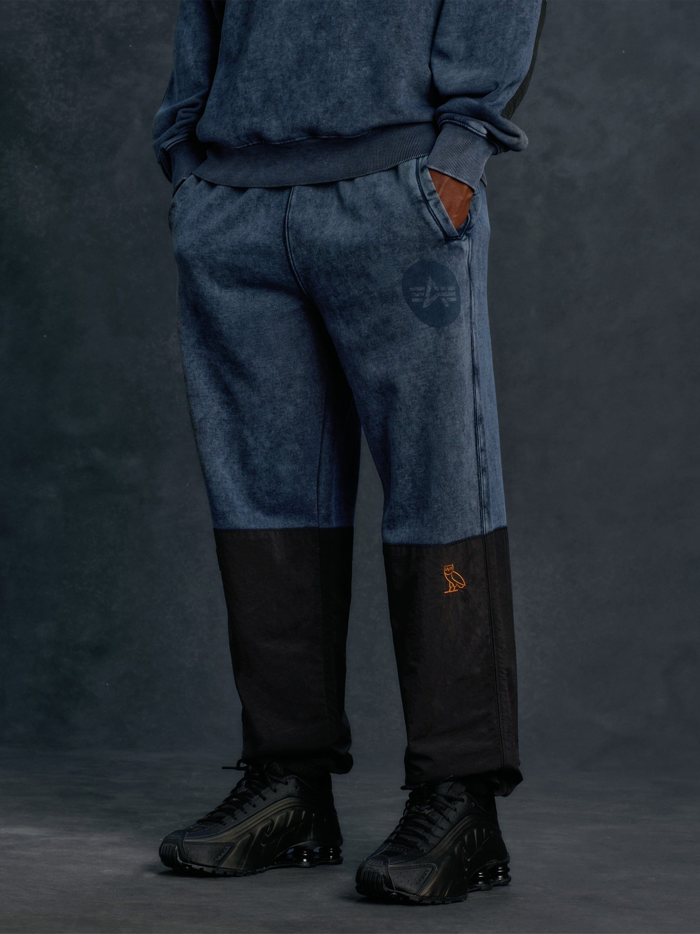 OVO X ALPHA GARMENT DYE FLEECE PANTS COLLAB Alpha Industries 