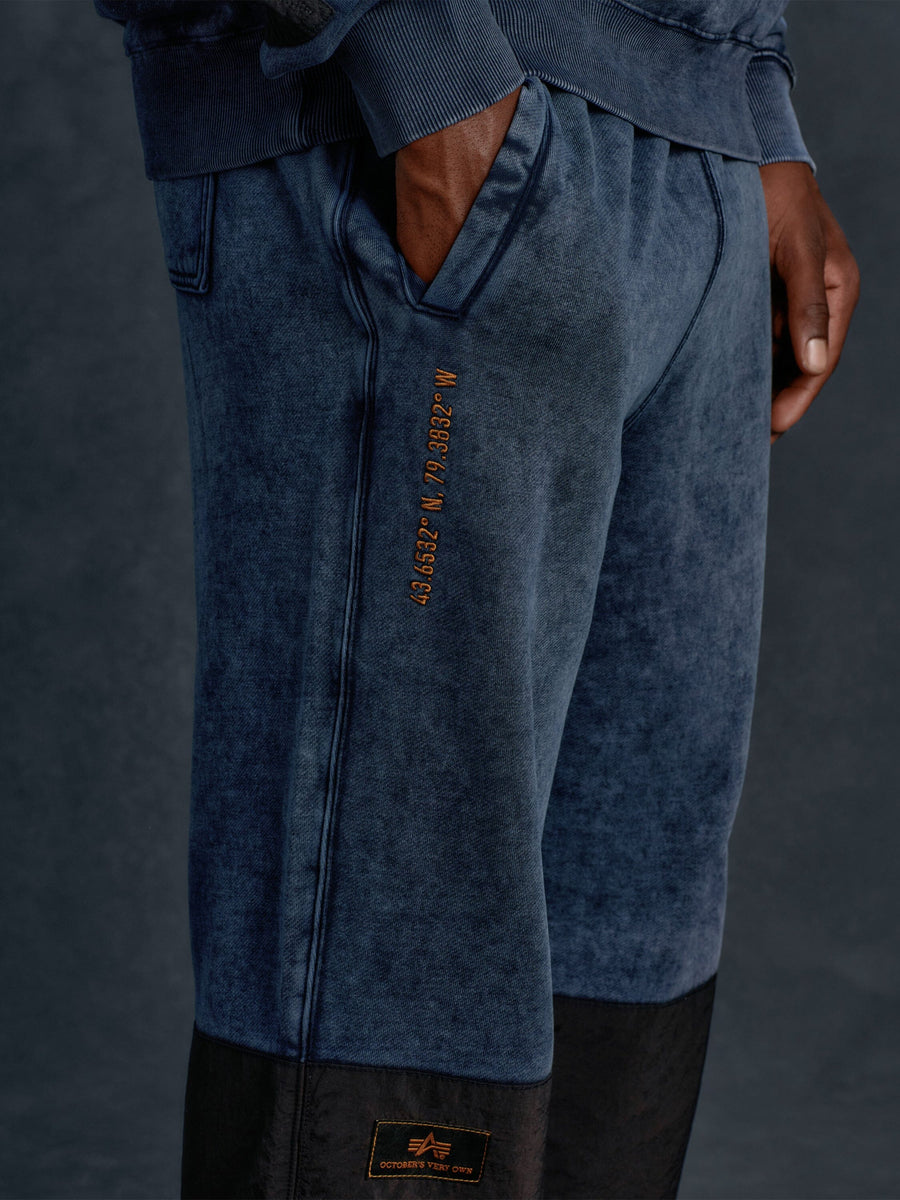 OVO X ALPHA GARMENT DYE FLEECE PANTS COLLAB Alpha Industries 