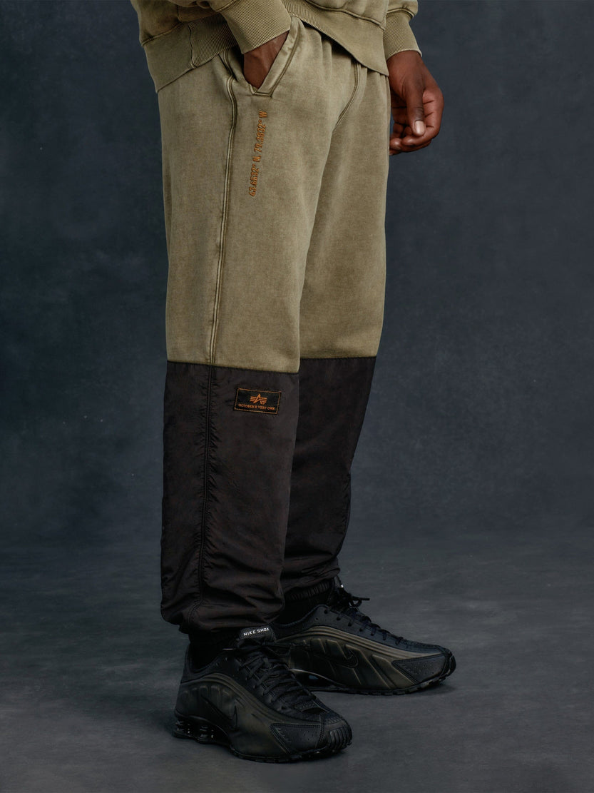 OVO X ALPHA GARMENT DYE FLEECE PANTS COLLAB Alpha Industries 