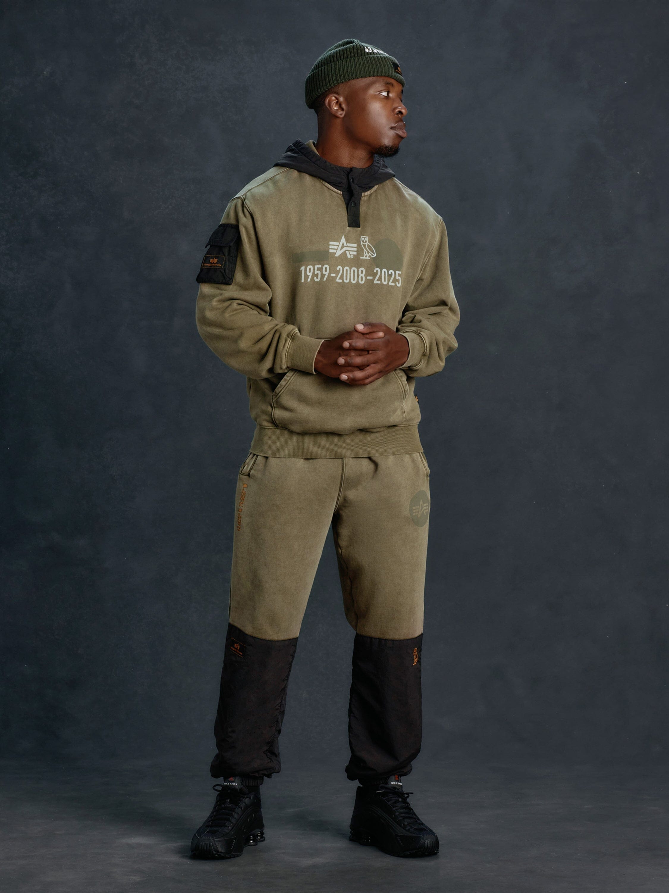 OVO X Alpha Garment Dye Hoodie | Alpha Industries OVO X Alpha Garment Dye Hoodie | Alpha Industries