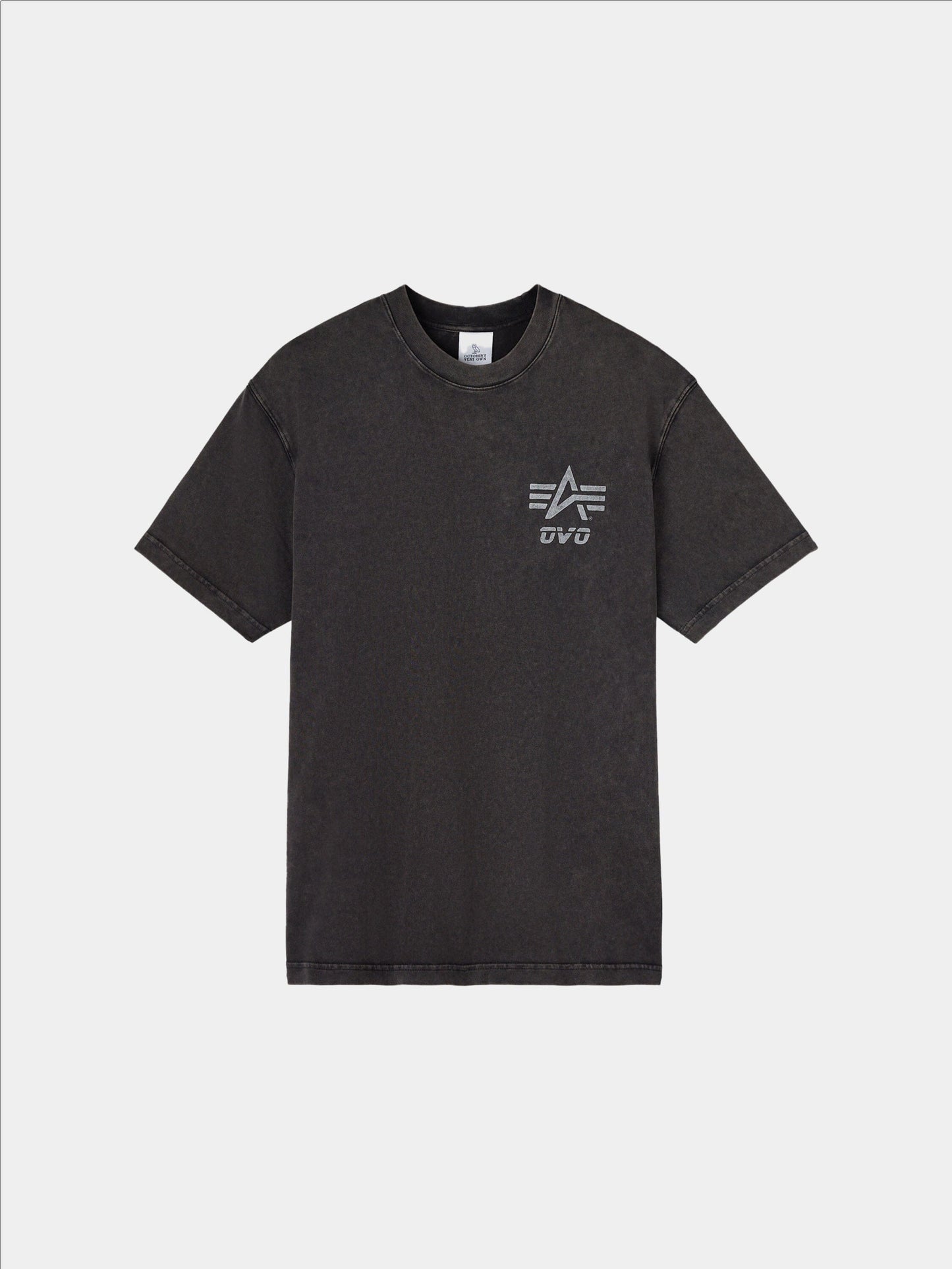 OVO X ALPHA GARMENT DYE T-SHIRT COLLAB Alpha Industries BLACK XS 