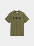 OVO X ALPHA GARMENT DYE T-SHIRT COLLAB Alpha Industries BURNT OLIVE XS 