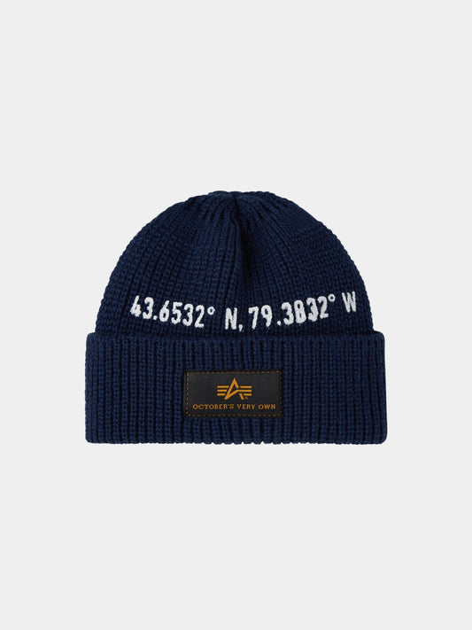 OVO X ALPHA WATCH CAP COLLAB Alpha Industries REPLICA BLUE O/S 