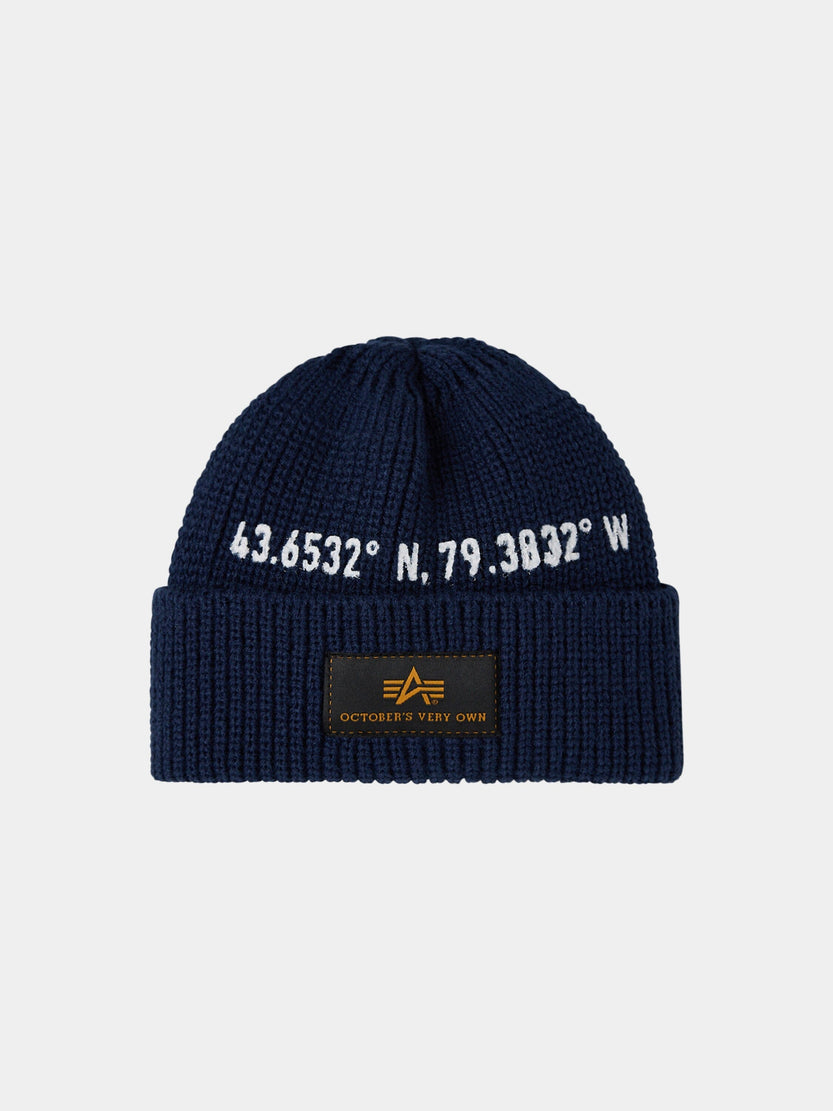 OVO X ALPHA WATCH CAP COLLAB Alpha Industries REPLICA BLUE O/S 
